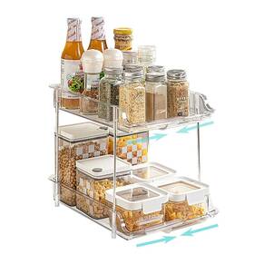 Sovgizf 331621058554 Expandable Cabinet Organizer Shelf 2-tier Kitchen Counter Organization Shelv