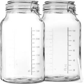 Sov-216-round Sovietiep 1 Gallon Super Wide Mouth Glass Storage Jars With Airtight Lids And 2 Clear Sov-216-round Sovietiep 1 Gallon Super Wide Mouth Glass Storage Jars With Airtight Lids And 2 Clear