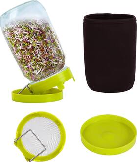 Zc025 Sozize Sprouting Kit Sprouts Growing 34oz Wide 3.74 X 6.7 3 Inches Green