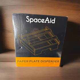Space Aid 810145810842 Bamboo Paper Plate Dispenser Under Cabinet For Size L 9in Plates W
