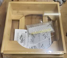 Space Aid 810145810880 Under Cabinet Bamboo Paper Plate Dispenser For 10 Inch Plates
