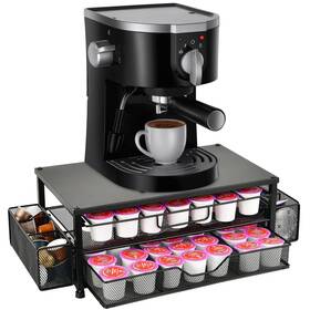 Sp-coffee2 Spacrea K Cup Holder Organizer- Coffee Pod For Counter With 2 Tier Sli Sp-coffee2 Spacrea K Cup Holder Organizer- Coffee Pod For Counter With 2 Tier Sli