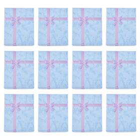 Con-tac0011-02f Sparkeads 12 Pcs 3.54 X 2.76 1.02 Inches Sky Blue Jewelry Prezzie Boxes With Ribbon B