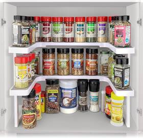 Abaa1729 Spicy Shelf 858867004361 Deluxe - Expandable 2 Tiered Spice Abaa1729 Spicy Shelf 858867004361 Deluxe - Expandable 2 Tiered Spice