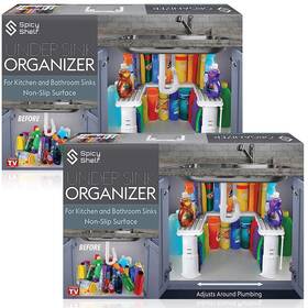 Spicy Shelf 858867004439 Expandable Under Sink Organizer And Storage I Bathroom The