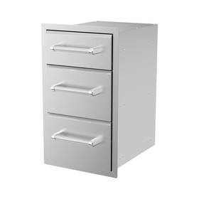 780-0016c Spire Stainless Steel Built-in Vertical Triple Drawers 6 Inch H 10