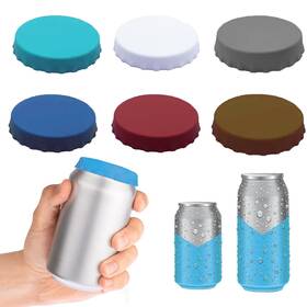 Can-3 Srxamzus Soda Can Covers Lids - 2.1 Inch Silicone Set Of 6 Slim Drink Cans