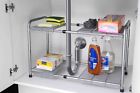 Ss44284 Home Basics Tier Expandable Under Sink Kitchen Shelving 190969842480 Ss44284 Home Basics Tier Expandable Under Sink Kitchen Shelving 190969842480