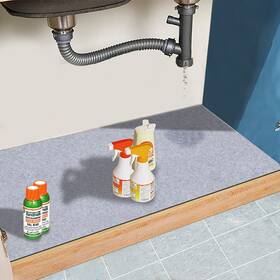 Sshzen 717765699485 Under The Sink Mat Cabinet Absorbent/waterproof Protects Cabinets Pr