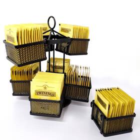 Snj101 St-best-p Tea Bag Organizer Coffee Holder Storage Spinning Carousel Basket Bl... Fast Ship