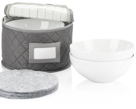 Stack Store Plus More 635833582708 China Storage Quilted Case For Dessert Plate Bowls Small P