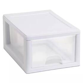 Sterilite 445055086020 Stackable Small Drawer White Frame And See-through 12-pack Sterilite 445055086020 Stackable Small Drawer White Frame And See-through 12-pack