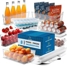 Storagebud 840073689326 Fridge Organizer - 8 Pieces Refrigerator Bins Pantry O