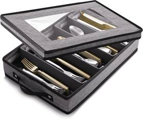 Sb-hds-05 Storagebud Flatware And Utensil Storage Durable Silverware Grey