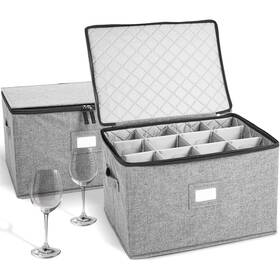 Storagelab 714583285425 Wine Glass Storage Containers Hard Shell Organizer For Stemware And Glasswar Storagelab 714583285425 Wine Glass Storage Containers Hard Shell Organizer For Stemware And Glasswar