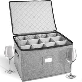 Storagelab 714583285517 Wine Glass Storage Containers Hard 1 Count Pack Of Gray Storagelab 714583285517 Wine Glass Storage Containers Hard 1 Count Pack Of Gray