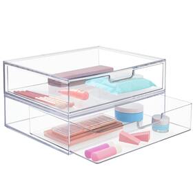 5148 Stori Sofia 12.5 Inch Wide Clear Stackable Open Storage Drawers 2 Pack Plasti 5148 Stori Sofia 12.5 Inch Wide Clear Stackable Open Storage Drawers 2 Pack Plasti