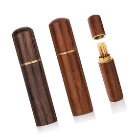 614372 Strendier 1 Zqcgvwvh 2pack Toothpick Holder Portable Wood Case Waterproof Handmade Craft