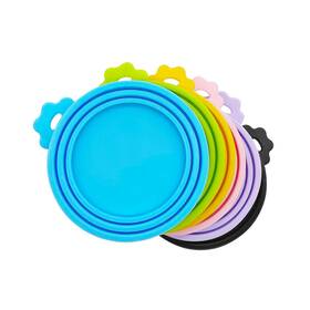 Strendier 682559687446 Food Can Covers 6 Pack Silicone Tin Lids For Dog And Cat Universal B