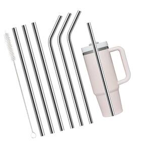 Bxg6 Strendier 6 Pack Stainless Steel Straw Replacement 40 Oz For Stanley Tumbler 3 Straight Bxg6 Strendier 6 Pack Stainless Steel Straw Replacement 40 Oz For Stanley Tumbler 3 Straight