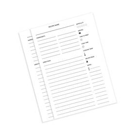 Leeveel320 Strendier Blank Recipe Book To Write In Your Own Recipes 5.6 X 8.2 Ring Binder