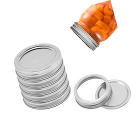 Mal00382 Strendier 6 Pairs Wide Mouth Mason Jar Lids And Bands - Reusable Metal Canning Supplies F