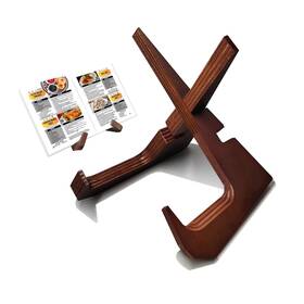600-page Strendier Sj001 Cookbook Stand For Kitchen Counter Holds Books Elegant Rustic Wood