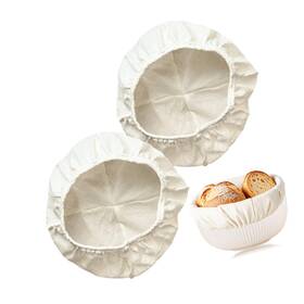 Wbt002 Strendier 2 Pcs 9 Inch Banneton Basket Liner Cloth Bowl Covers For Bread Proofing Proof