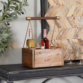 Studio 350 196094120400 Light Brown Metal Modern Farmhouse Standing Wine Rack - 12 X 8 16 Studio 350 196094120400 Light Brown Metal Modern Farmhouse Standing Wine Rack - 12 X 8 16