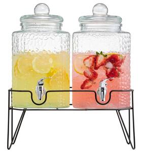 210266-rb Style Setter Beverage Dispenser With Stand Set Of 2 1.5 Gallon Large Countert