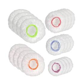 Sl0079 Sublaga 200pcs Reusable Plastic Bowl Covers - 5 Sizes With Elastic Food Gr... Fast Ship