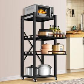 153-sugi-00008 Sugitek 4-tier Kitchen Baker Rack With 2 Pull-out Shelves Heavy-duty Carbon Steel Mic