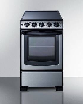 Rex2071ssrt Summit Appliances 20 Inch Slide-in Electric Range With 2.3 Cu. Ft. Capacity
