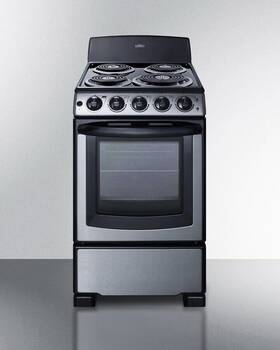 Proel20ss Summit Applicances Appliances 20 Inch Stainless Steel Wide Electric Coil Range