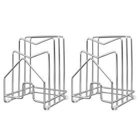 2bxgguojiay-sus Sunficon 2 Pack Pot Lid Organizer Cutting Board Holder Inside Cabinet 304 Stainless St