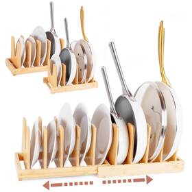St01 Sunny Tots Pot And Pan Organizer For Under Cabinet Bamboo Lid Cab