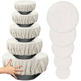 Xue-sunnychicc-0825 Sunnychicc 5 Pcs Reusable Bowl Covers For Bread Proofing Natural Linen Elast
