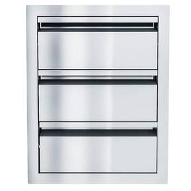 Aru-16td Sunstone Aruba 16 Inch Stainless Steel 3-drawer Access Drawer Unit
