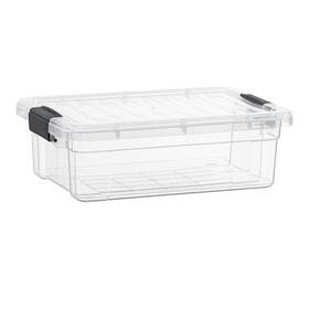 Superio 810541005996 13.7 Quart Clear Plastic Storage Bins With Lids And Latches Organizing