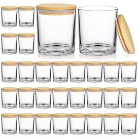 Cjc30p8090-009 Supmind 30 Pack Glass Candle Jars-10oz Clear Empty Jars With Bamboo Li Cjc30p8090-009 Supmind 30 Pack Glass Candle Jars-10oz Clear Empty Jars With Bamboo Li