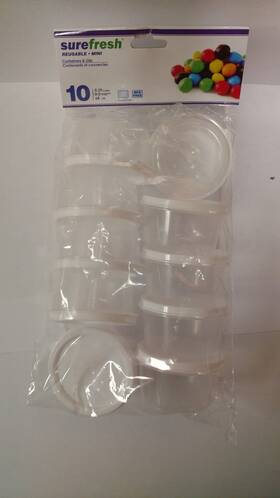 Surefresh 639277524898 Sure Fresh Mini Storage Containers 10-ct. Packs - Round 1 Pack
