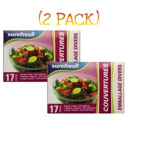 Surefresh 680306951581 Reusable Stretch To Fit Food Covers Variety Pack Cover-ups For Bowls Plates Surefresh 680306951581 Reusable Stretch To Fit Food Covers Variety Pack Cover-ups For Bowls Plates