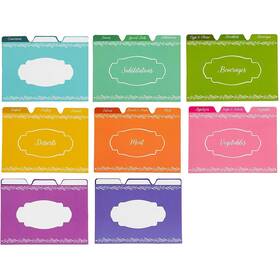 Sustainable Greetings 843128132822 Recipe Card Dividers 4x6 Inch Set Of 24 Kitchen Cooking Organization