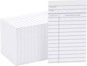 Sustainable Greetings 843128151724 Library Checkout Cards Due Date Note For Record 3x5 Inches Clear