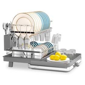 Hz105263 Susteas Dish Drying Rack-expandable Rack 2 Tier Racks For Kitchen C