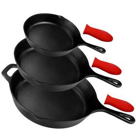 Dyqqkd770-0901 Suteck Pre-seasoned Cast Iron Skillet Set Of 3 6 Inch 8 And 10 Fr... Fast Ship