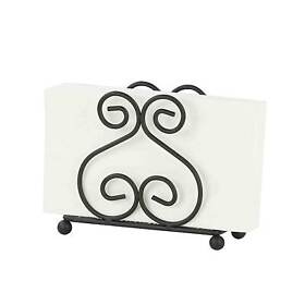 Sweet Home Collection Scroll Bronze Napkin Holder Brown