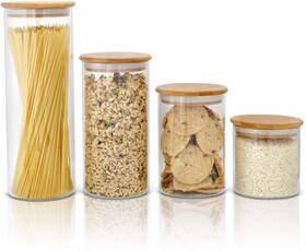 Sweetzer & Orange 810050400008 Glass Food Storage Containers With Lids By And - Set Of 4 Kit