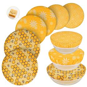 Sku08-z1 Swiscena 6 Pcs Beeswax Bowl Covers Reusable Large For B