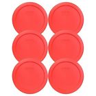 Synchkg118808 Pyrex Round Red Cup Lid For Glass Bowl Pack
